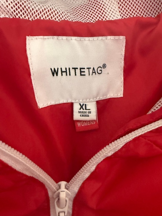 Red and Navy Colorblock Windbreaker Jacket - Picture 4 of 4